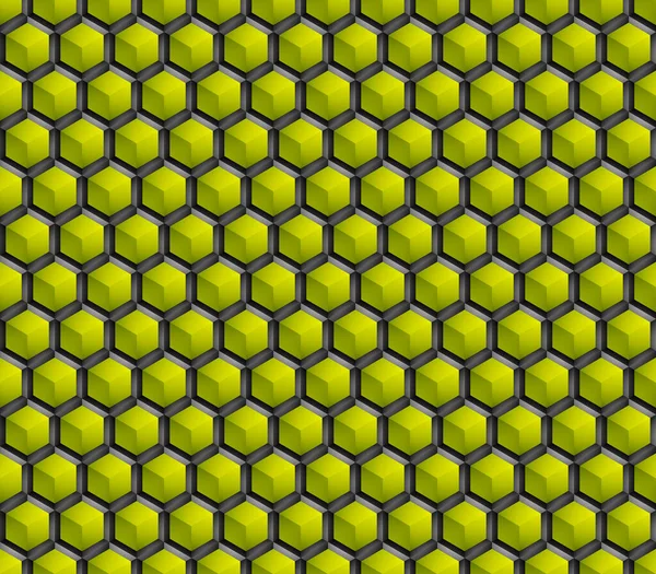 色彩斑斓的六边形结构黑暗几何抽象技术背景 — 图库照片