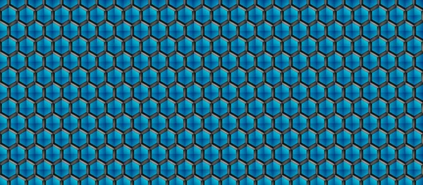 Kleurrijke Hexagon Structuur Donkere Geometrische Abstracte Technologie Achtergrond — Stockfoto