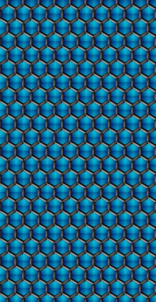 Colorful Hexagon Structure Dark Geometric Abstract Technology Background — Stock Photo, Image