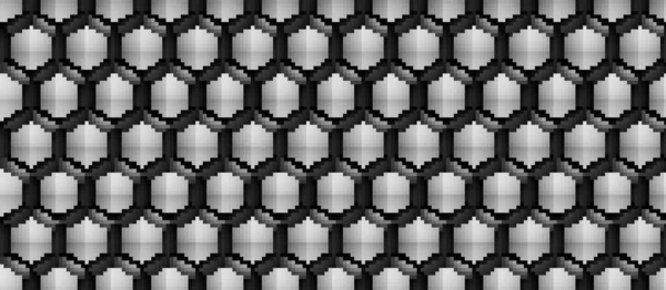 Структура Шестикутника Білий Геометричний Абстрактний Технологічний Фон Стиль Мистецтва Pixel — стокове фото