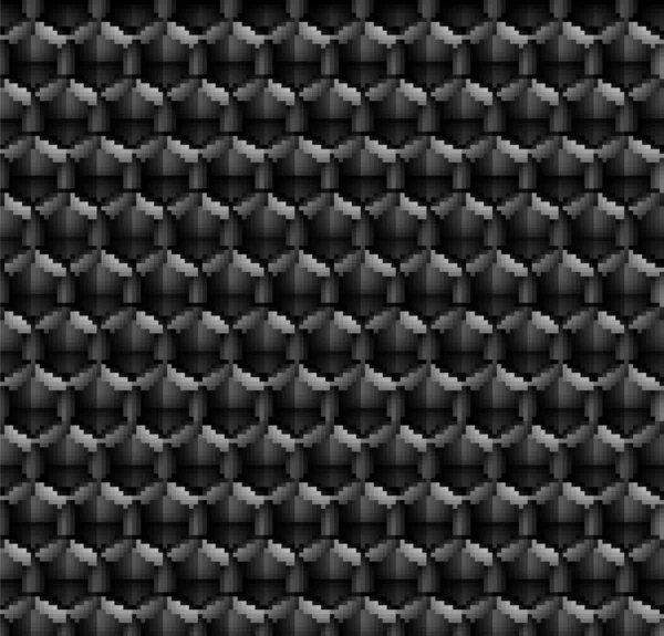 Hexagon Structuur Donkere Geometrische Abstracte Technologie Achtergrond Pixel Art Stijl — Stockfoto