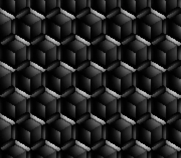 Hexagon Structuur Donkere Geometrische Abstracte Technologie Achtergrond Pixel Art Stijl — Stockfoto