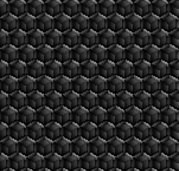 Struttura Esagonale Oscuro Geometrico Astratto Tecnologia Sfondo Pixel Art Style — Foto Stock