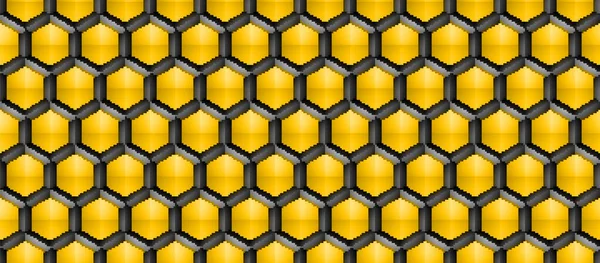 Πολύχρωμο Εξάγωνο Δομή Σκούρο Γεωμετρικό Αφηρημένη Τεχνολογία Φόντο Pixel Στυλ — Φωτογραφία Αρχείου