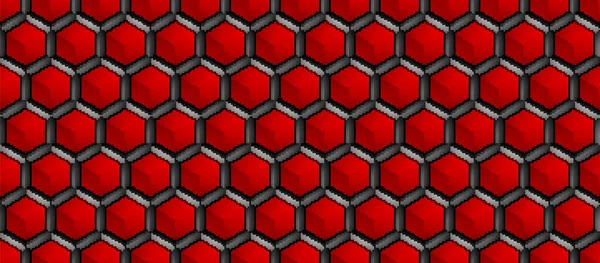 Estrutura Hexágono Colorido Escuro Geométrico Abstrato Tecnologia Fundo Pixel Arte — Fotografia de Stock