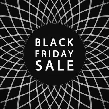 Kara Cuma satış vektör afişi koyu arkaplan posteri