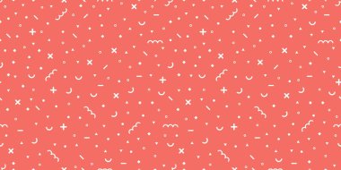 Memphis şablonu, farklı şekillere sahip asgari arkaplan geometrik deseni 