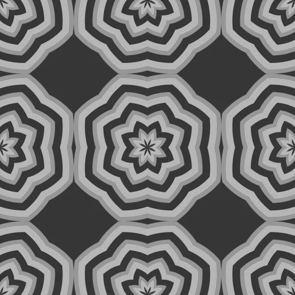 Étnico Blanco Negro Doodle Abstracto Sin Costuras Patrón Ornamental Geométrico —  Fotos de Stock