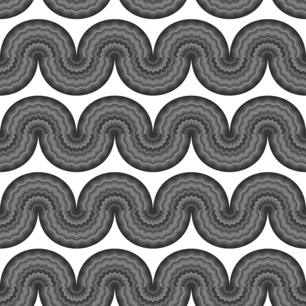 Etnikai Fekete Fehér Doodle Absztrakt Zökkenőmentes Geometriai Díszítő Minta Vintage — Stock Fotó