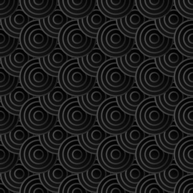 Yüzüklü siyah ve beyaz, kusursuz geometrik desen