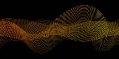 Beyaz arkaplanda modern dalga çizgileri Soyut Vektör İllüstrasyonu