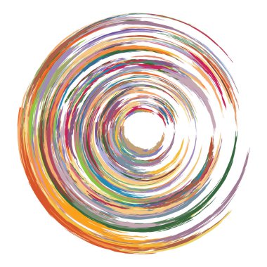 Renkli grunge boya dairesi vektör elementleri Vektör illüstrasyonu