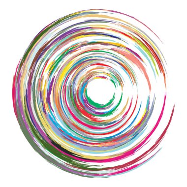 Renkli grunge boya dairesi vektör elementleri Vektör illüstrasyonu