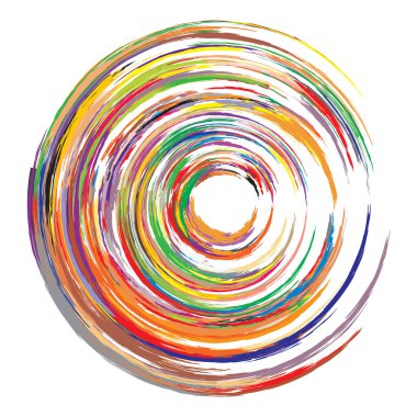 Renkli grunge boya dairesi vektör elementleri Vektör illüstrasyonu