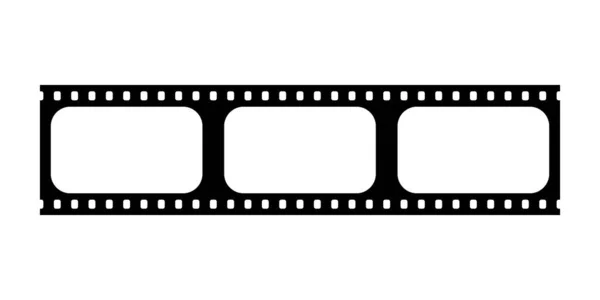 Beyaz üzerine izole edilmiş 35 mm 'lik film şeridinin vektör illüstrasyonu