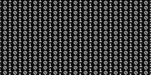 Abstract Technologie Big Data Illustratie Binary Code Naadloos Patroon Pixel — Stockfoto