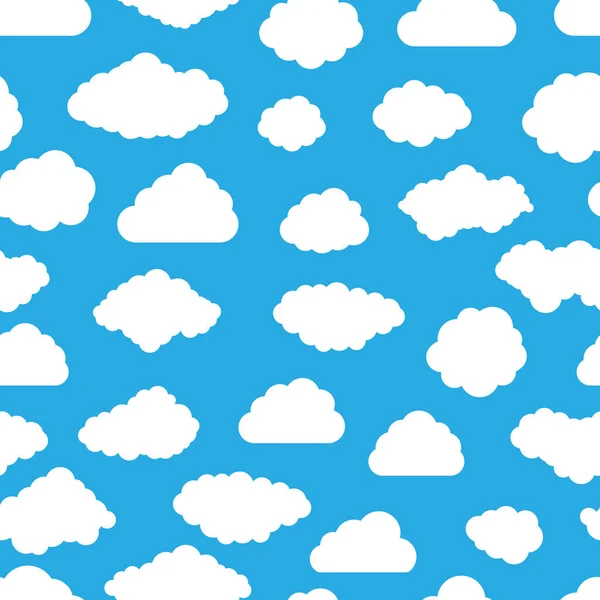 Sada Vektorových Cloudových Ikon Kresleném Stylu Modrém Pozadí — Stock fotografie