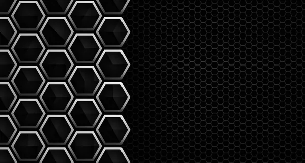 Hexagon Struktur Dunkle Geometrische Abstrakte Technologie Hintergrund — Stockfoto