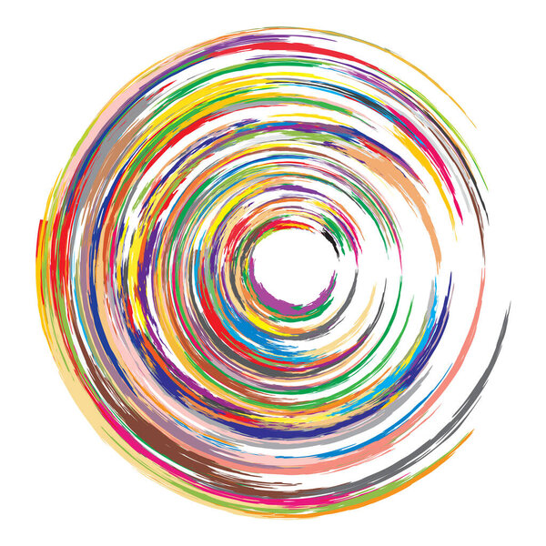 Colorful grunge paint circle vector elements Vector illustration