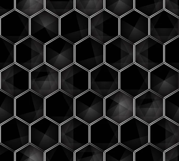 Abstrakt Hexagonal Bakgrund Geometriskt Rutnät Sömlös Mönster — Stockfoto