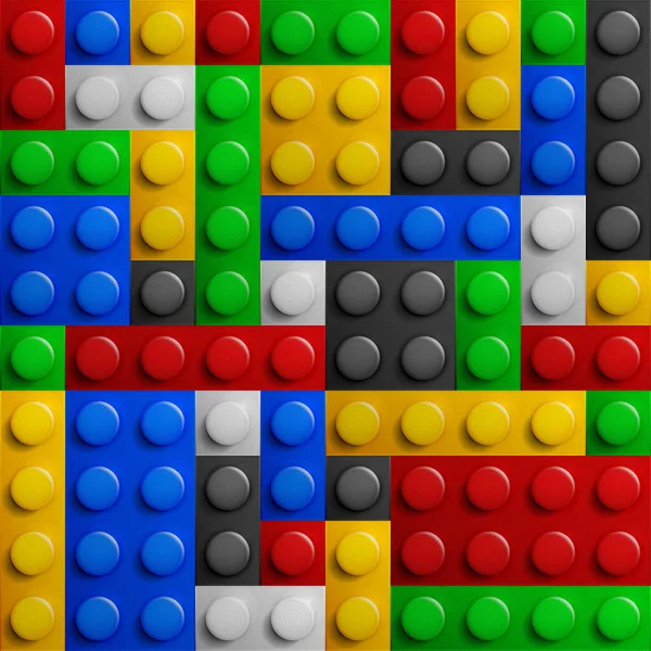 Kolorowe Części Konstrukcyjne Plastikowe Klocki Bezszwowe Tło Abstrakcyjna Geometryczna Struktura — Zdjęcie stockowe