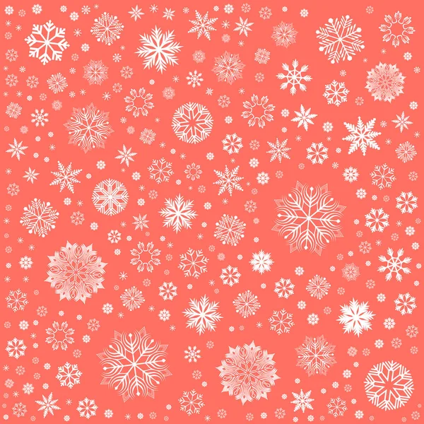 圣诞节和新年设计中的带雪花冬季背景的纹理图案 — 图库照片