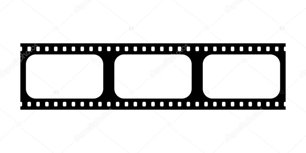 Vector illustration of 35 mm film strip isolated on white