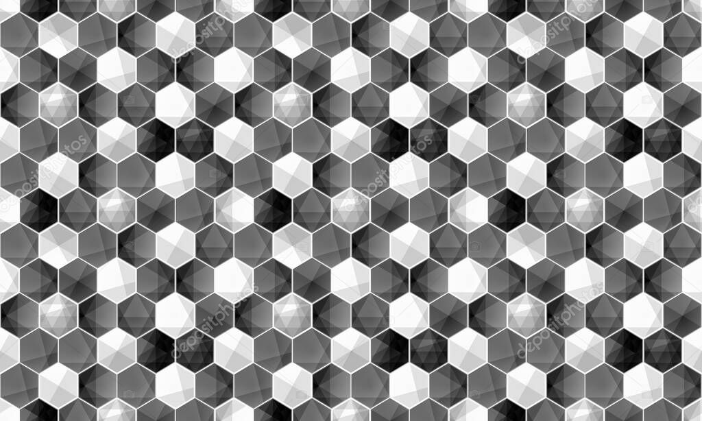 Abstract hexagonal background geometric grid seamless pattern