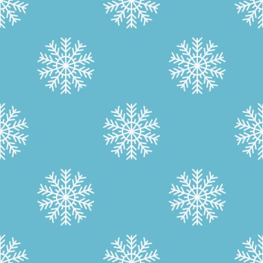 Noel ve Yeni Yıl için kar taneleri arkaplanlı kusursuz doku deseni