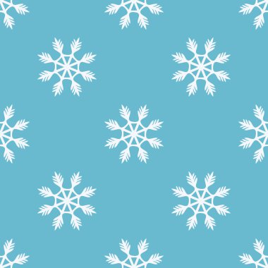 Noel ve Yeni Yıl için kar taneleri arkaplanlı kusursuz doku deseni