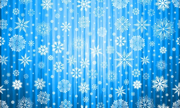 圣诞彩灯新年摘要背景雪片和条纹圣诞彩旗 — 图库照片