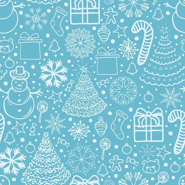 Noel Tatili Yeni Yıl El çizimi elementlerle soyut arkaplan