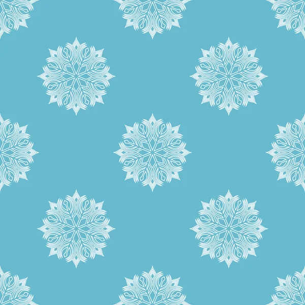 Seamless Texture Pattern Snowflakes Winter Background Christmas New Year Design — Stock Photo, Image