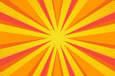 Renkli Pop Sanat Çizgi Romanları Çizgi Film Günışığı Arka plan Retro Yarım Tonlama Çizgili arka plan