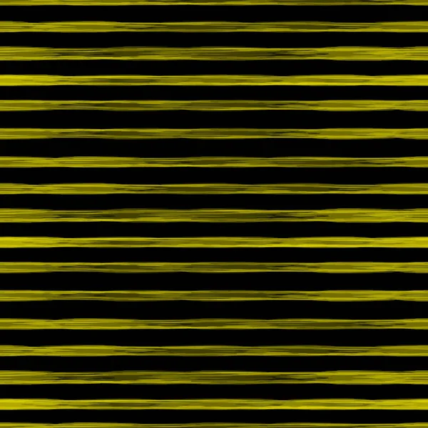 Abstract Horizontaal Monochroom Gestreept Grunge Patroon Hand Getrokken Gele Inkt — Stockfoto