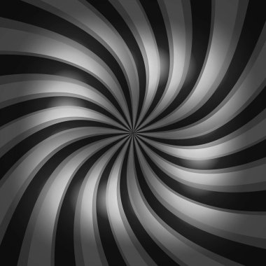 Siyah ve beyaz dönen dairesel arka plan Helix dönüş ışınları Helix desenli güneş ışınları