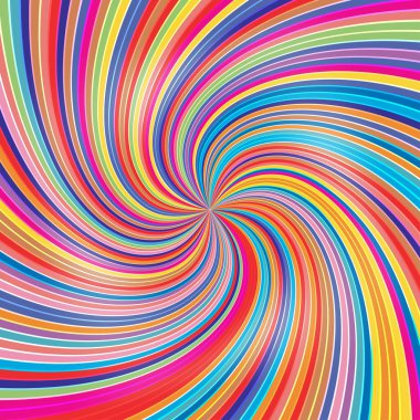 Dönen dairesel arkaplan sarmal dönüş ışınları Helix desenli güneş ışınları