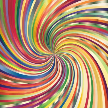 Dönen dairesel arkaplan sarmal dönüş ışınları Helix desenli güneş ışınları