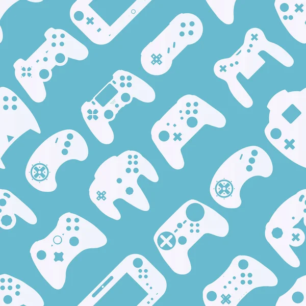 Controlador Videojuegos Gamepad Background Gadgets Dispositivos Patrón Sin Fisuras —  Fotos de Stock