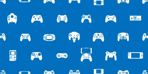 Herní Ovladač Gamepad Pozadí Gadgets Zařízení Bezproblémové Vzor — Stock fotografie