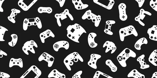 Controlador Videojuegos Gamepad Background Gadgets Dispositivos Patrón Sin Fisuras —  Fotos de Stock