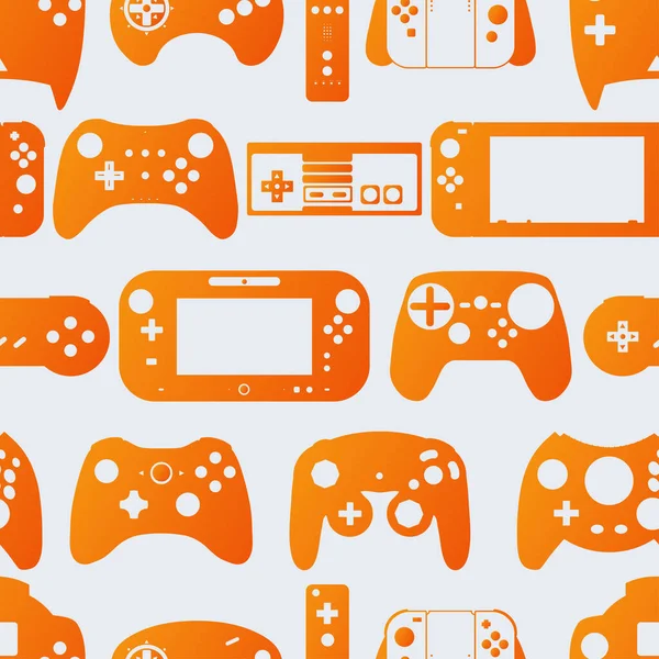 Video Game Controller Gamepad Background Gadgets Devices Seamless Pattern — Stock Photo, Image