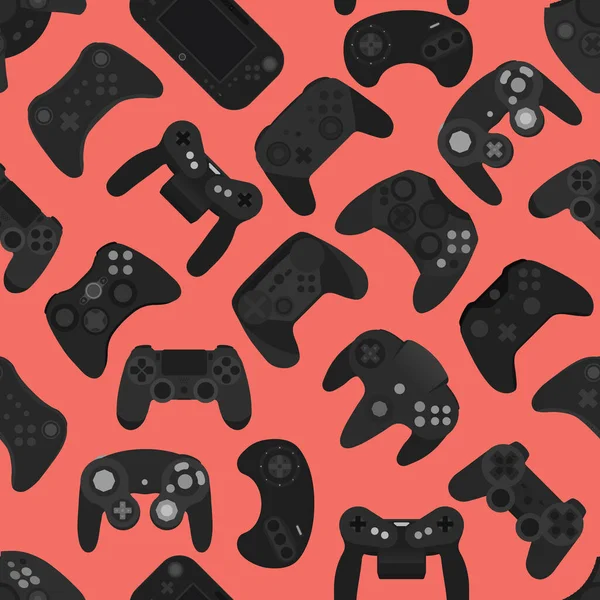 Contrôleur Jeu Vidéo Fond Manette Gadgets Appareils Modèle Sans Couture — Photo