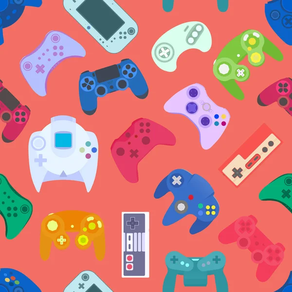 Videogioco Controller Gamepad Sfondo Gadget Dispositivi Modello Senza Soluzione Continuità — Foto Stock