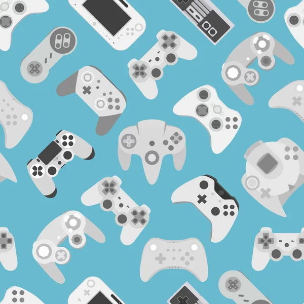 Video Spel Controller Gamepad Bakgrund Prylar Och Enheter Seamless Mönster — Stockfoto