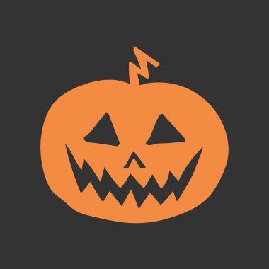 Cadılar Bayramı kabağı izole edilmiş düz bir tatil çizimi