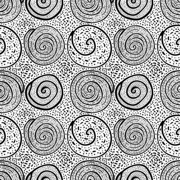 Abstracte Krabbel Handgetekende Schets Chaos Doodle Naadloos Patroon — Stockfoto