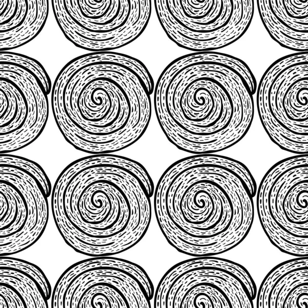 アブストラクトスクリブル手描きスクロールスケッチカオスドアのシームレスなパターン — ストック写真