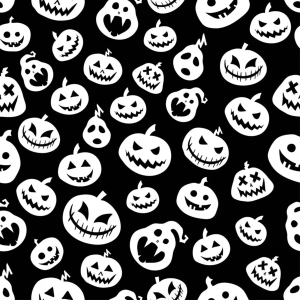 Calabaza Fondo Halloween Patrón Sin Costuras Vacaciones Illustratio —  Fotos de Stock