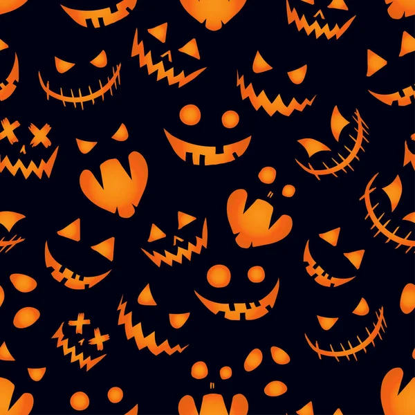 Fundo Abóbora Halloween Sem Costura Padrão Holiday Illustratio — Fotografia de Stock